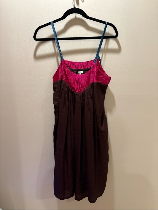 Chan Luu Dresses & Skirts - Chan Luu Fuchsia & Dark Brown, Lined, Midi Dress, 100% Silk, Medium, fits Small